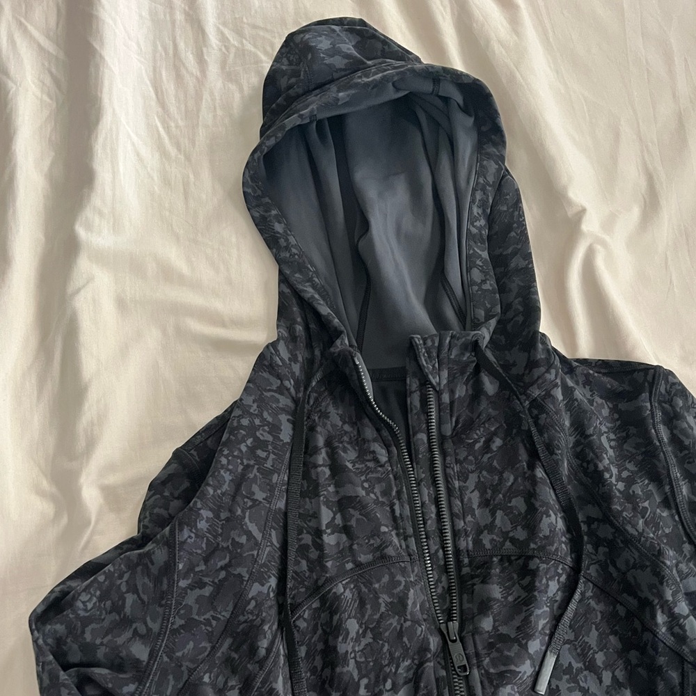 Last call! Lululemon leopard print zip up hoodie size 10
